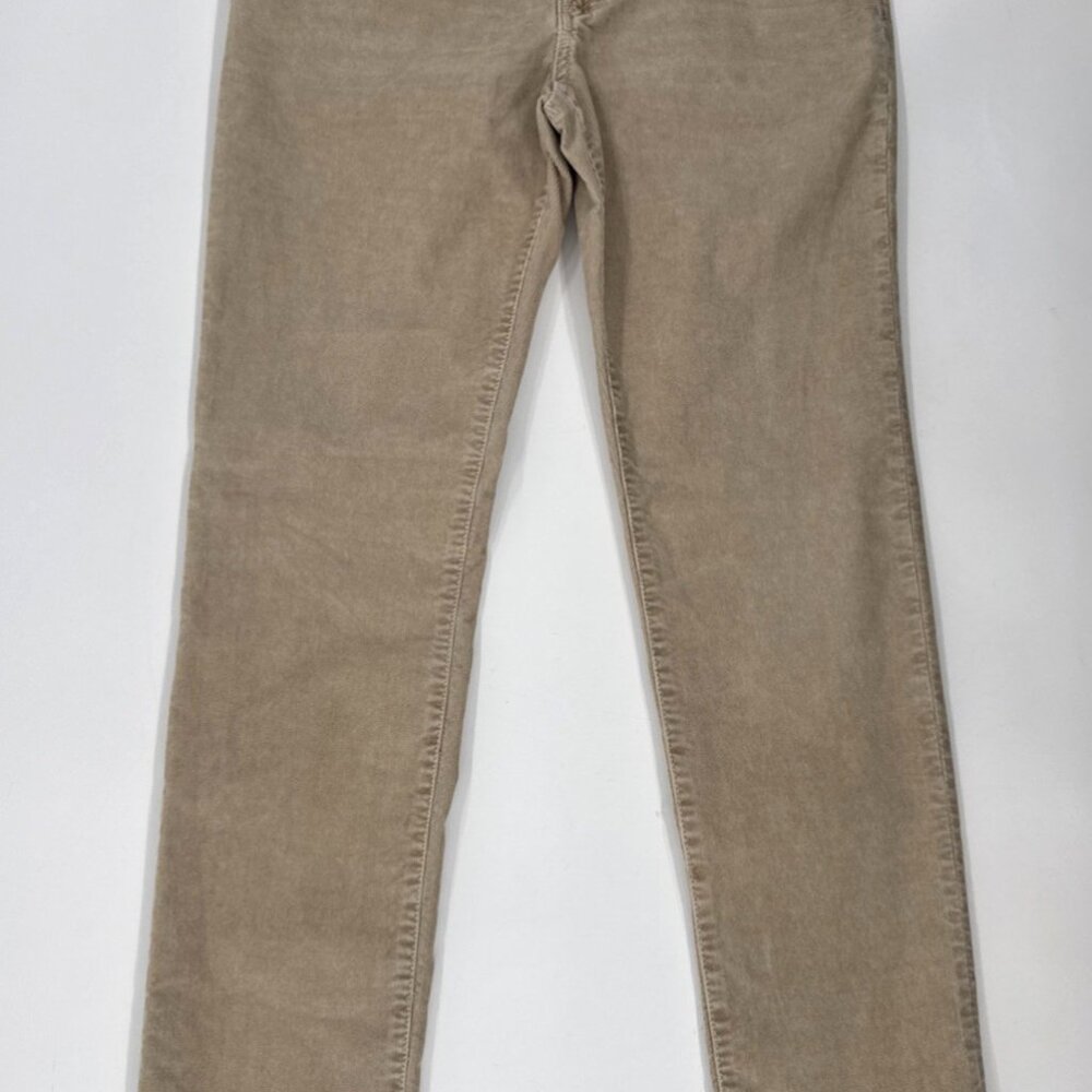 American Eagle Corduroy Pants Mens 31x32 Beige Slim Straight Next Level Flex NEW